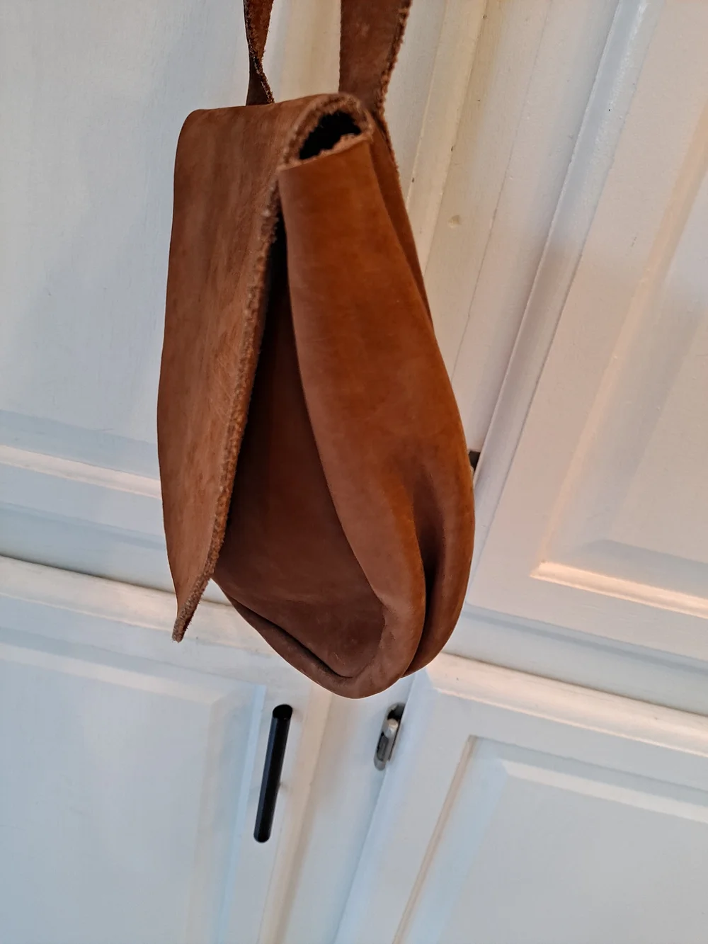 Artisan Brown Rustic Leather Handcrafted Messenger Bag Boho Saddlebag